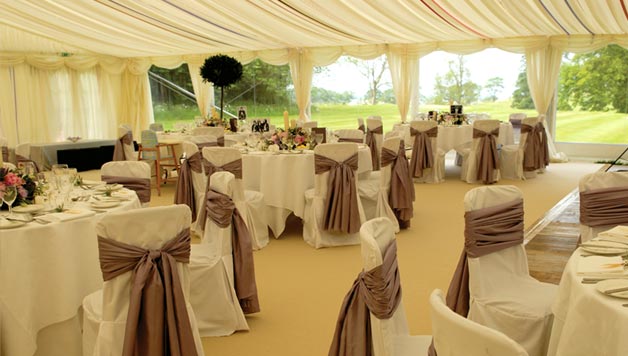 outdoor wedding with chair covers