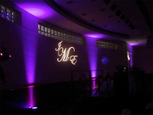 uplighting purple wedding lights
