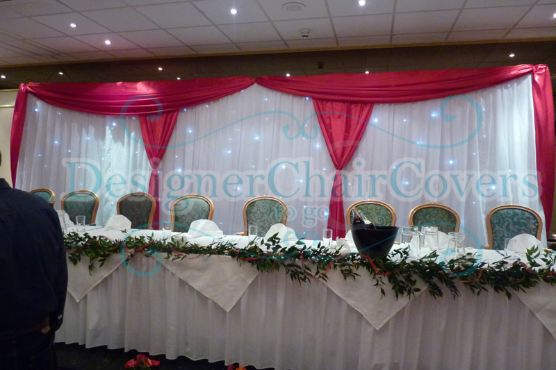 red backdrop swag unique wedding backdrop