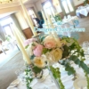 silver candelabra with flowers