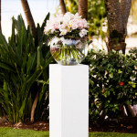White pedestal