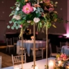 gold metal stand centrepiece