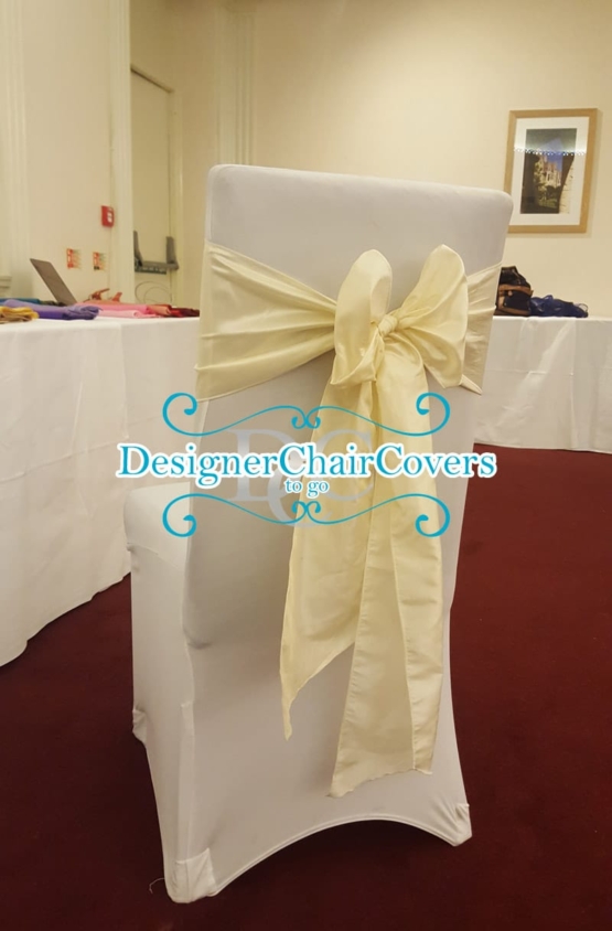 Ivory taffeta sash