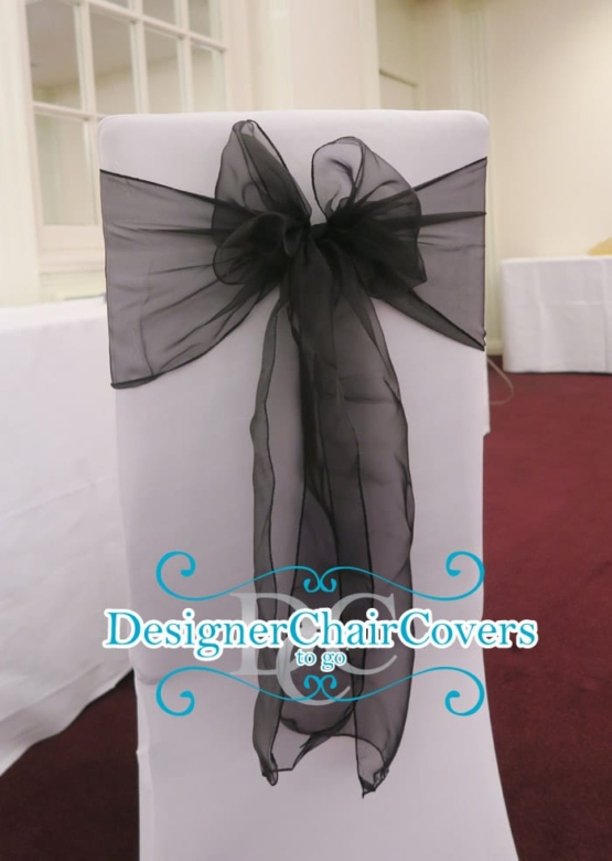 black organza sash