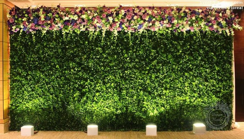 Silk Roses/Hydrangeas Flower Wall Backdrop Panel - White– CV Linens